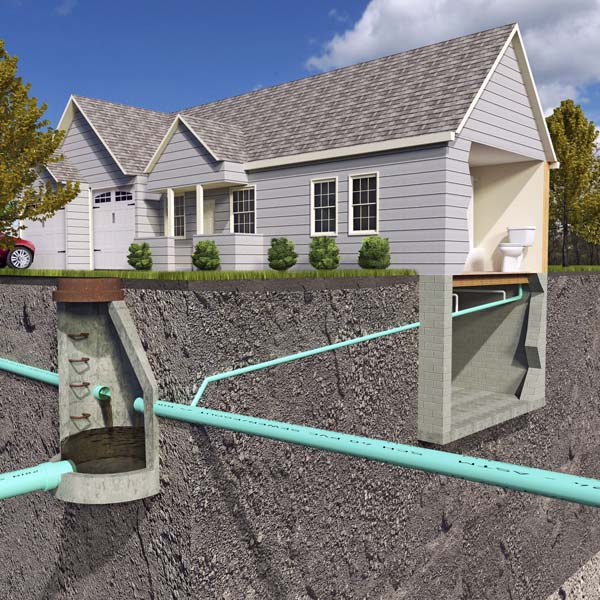 septic tank cleaning house map with septic system